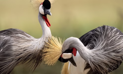 The creasted crane