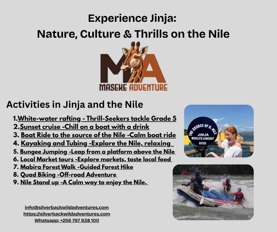 Jinja city adventure with Whitewater Rafting Jinja city adventure with Whitewater Rafting
