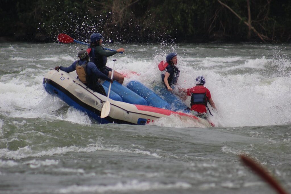 White water rafting in Jinja.